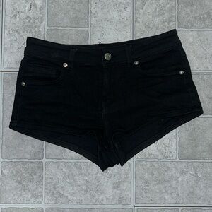 Black Low Rise Shorts